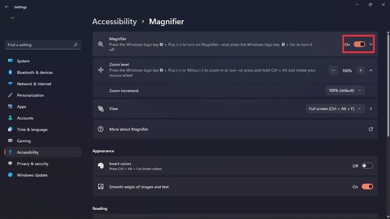 cách thu phóng màn hình trên windows 11
