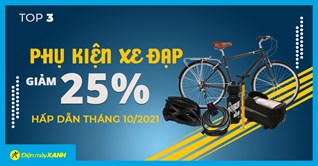 Top 10 phụ kiện xe đạp giảm giá khủng đến 25% trong tháng 10/2021