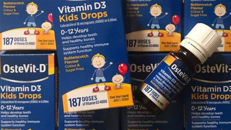 Ostevit-D Vitamin D3 Kids ở dạng nhỏ giọt dễ dàng sử dụng