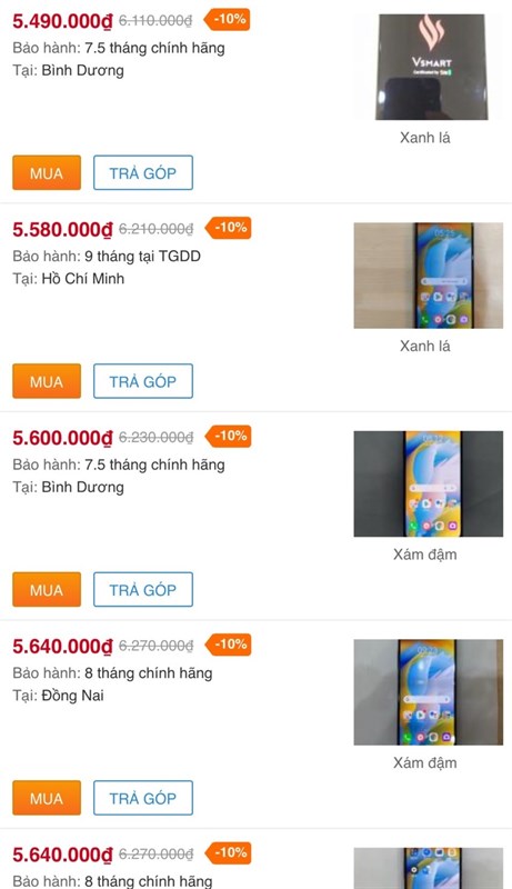 Vsmart Live 4 4GB cũ