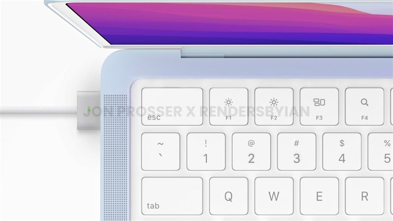 Hình ảnh render MacBook Air 2022
