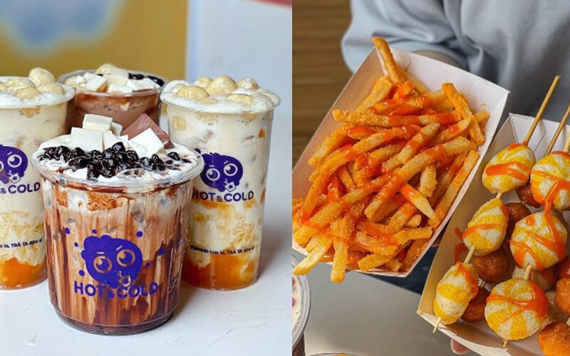 Quán Hot & Cold trà sữa và xiên que