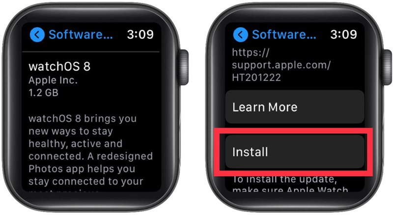 Cách cập nhật watchOS 8