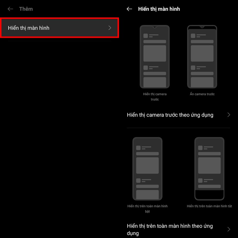 Cách chỉnh chế độ hiển thị OPPO A16