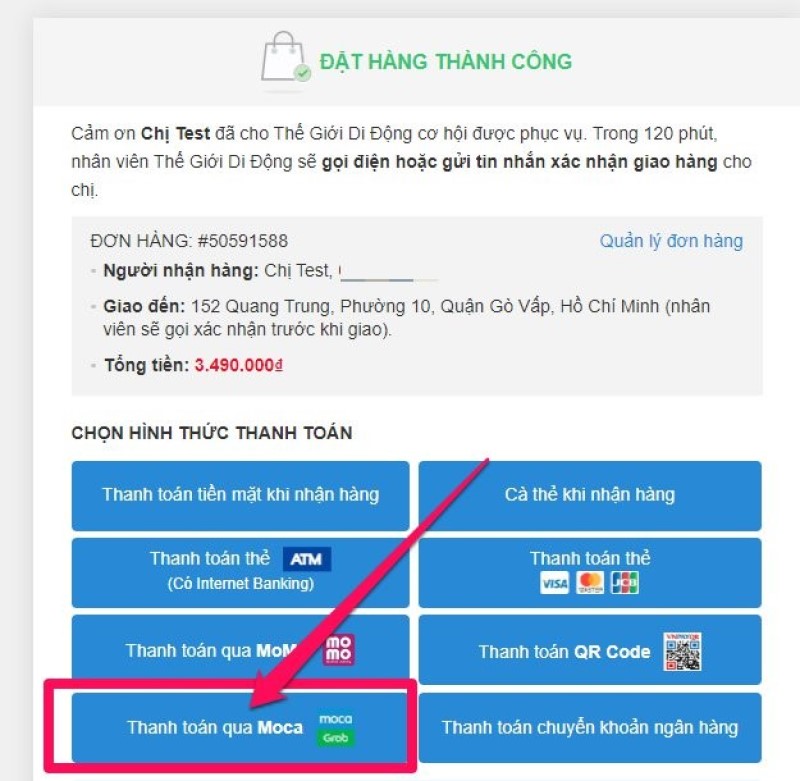 Các bước nhận ưu đãi khi thanh qua Ví Moca Các bước nhận ưu đãi khi thanh qua Ví Moca