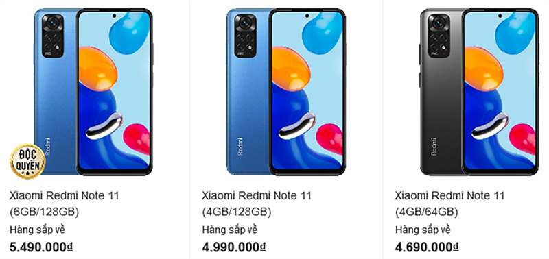 Hiện Thế Giới Di Động đang chuẩn bị về hàng Redmi Note 11 với mức giá cực hấp dẫn. Hiện Thế Giới Di Động đang chuẩn bị về hàng Redmi Note 11 với mức giá cực hấp dẫn.