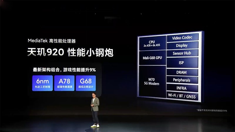 Xiaomi Redmi Note 11 Pro+ có hiệu năng mạnh mẽ nhờ con chip Dimensity 920