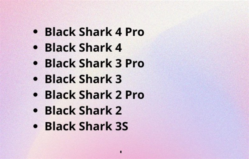 Danh sách điện thoại Black Shark đủ điều kiện cập nhật MIUI 13