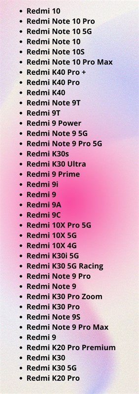 Danh sách điện thoại Redmi đủ điều kiện cập nhật MIUI 13