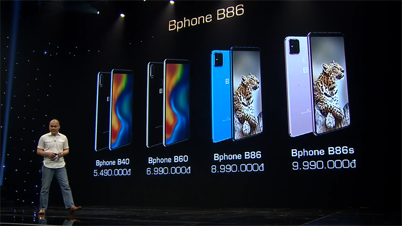 Mình nghĩ giá Bphone A85 5G có thể sẽ bằng với Bphone B40 hoặc B60 ở thời điểm ra mắt. Nguồn: BKAV.