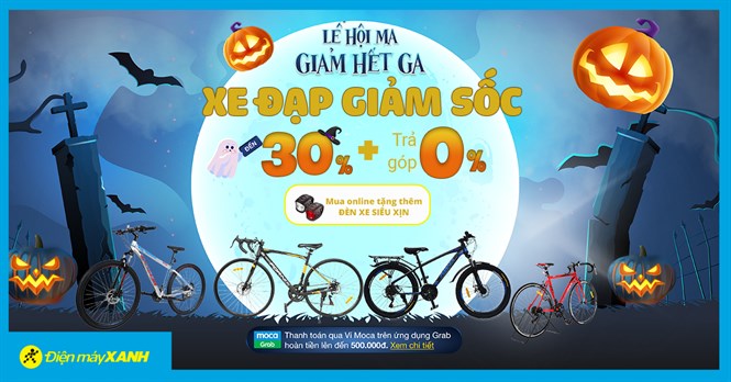 Top 6 xe đạp giảm giá 30% giới hạn 50 suất nhân dịp Halloween