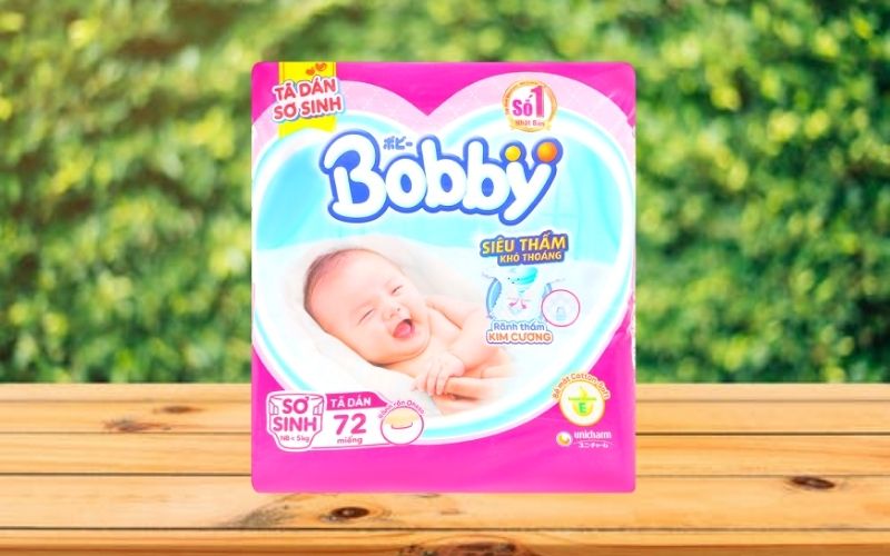 Tã dán Bobby siêu mỏng size XS 72 miếng (cho bé dưới 5kg)