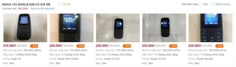 Nokia 105 Single SIM cũ