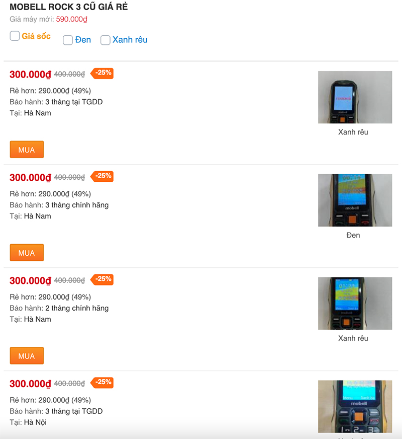 Mua điện thoại siêu bền giá rẻ từ 230.000 đồng, chọn ngay 3 máy cũ này Mua điện thoại siêu bền giá rẻ từ 230.000 đồng, chọn ngay 3 máy cũ này