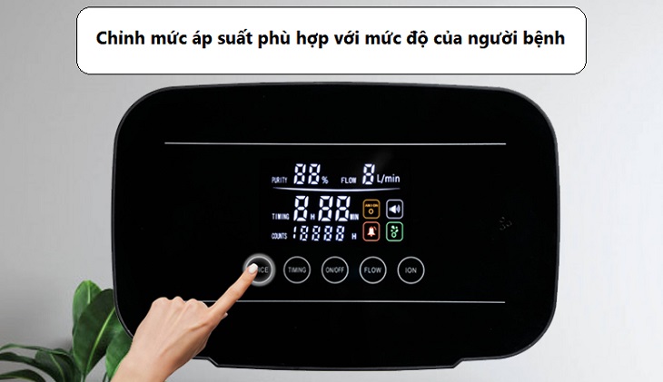 Chỉnh mức áp suất phù hợp với mức độ của người bệnh