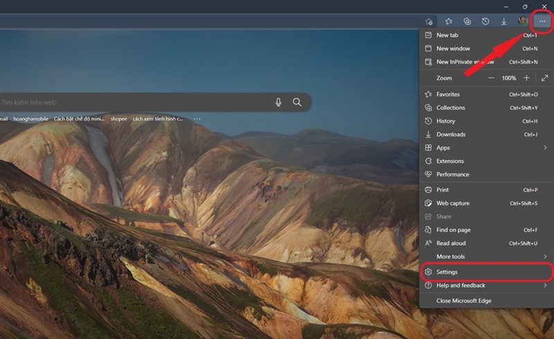 Cách bật Dark Mode (Chế độ tối) trên Microsoft Edge