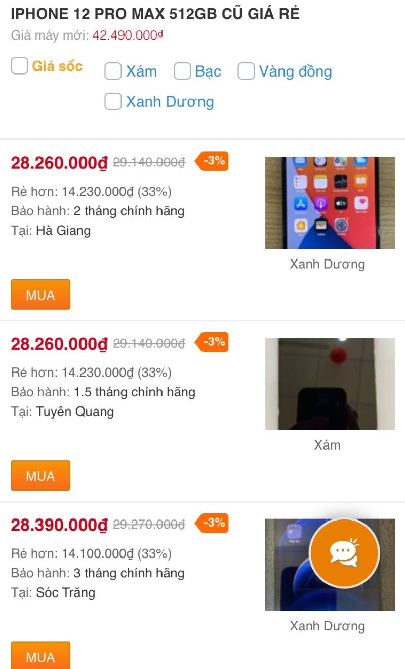 iPhone 12 Pro Max 512GB cũ iPhone 12 Pro Max 512GB cũ