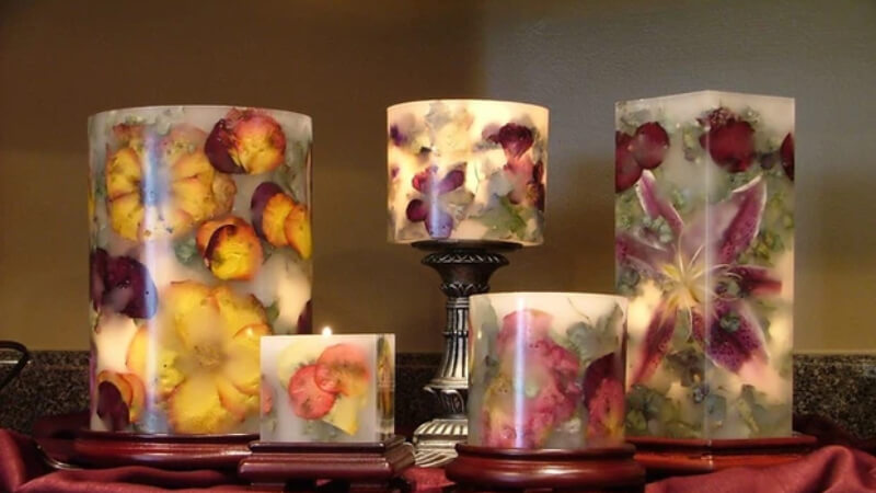 Learn how to make beautiful, spa-standard scented candles with dried flowers