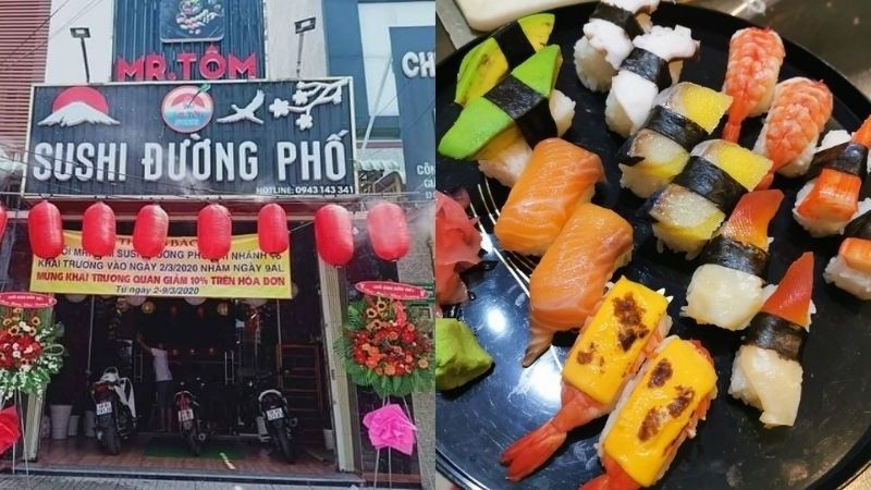 Sushi Mr.Tôm phục vụ nhiều loại sushi chuẩn Nhật