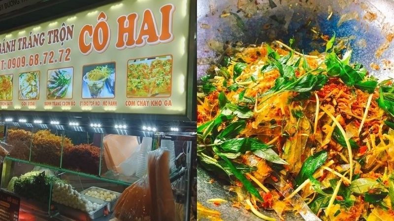 Bánh tráng Hai Cô là quán ăn vặt được rất nhiều người chọn lựa nhất là mỗi buổi tối.