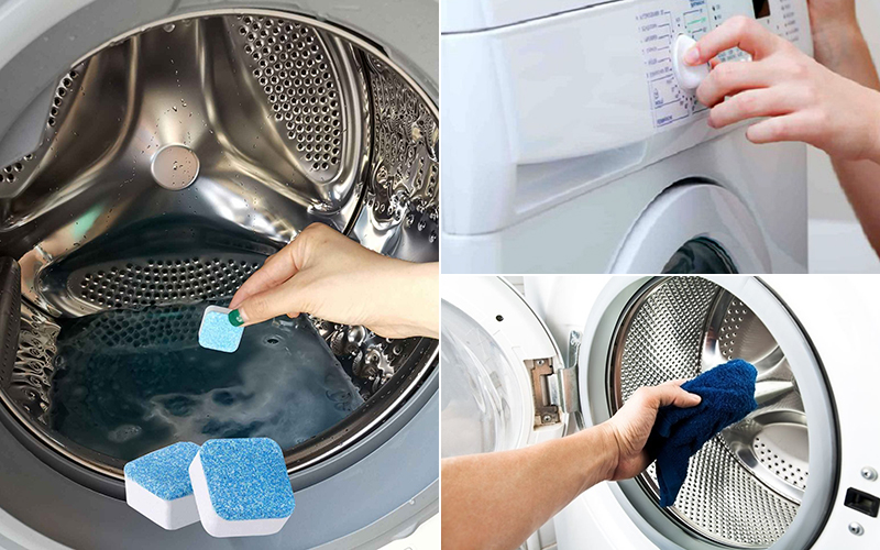 Cách sử dụng viên vệ sinh máy giặt