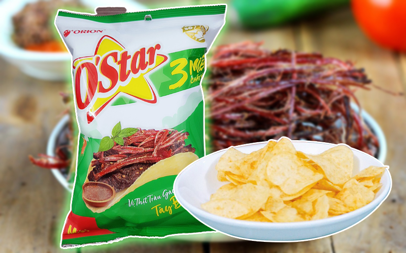 Snack O’Star vị cơm tấm sườn trứng