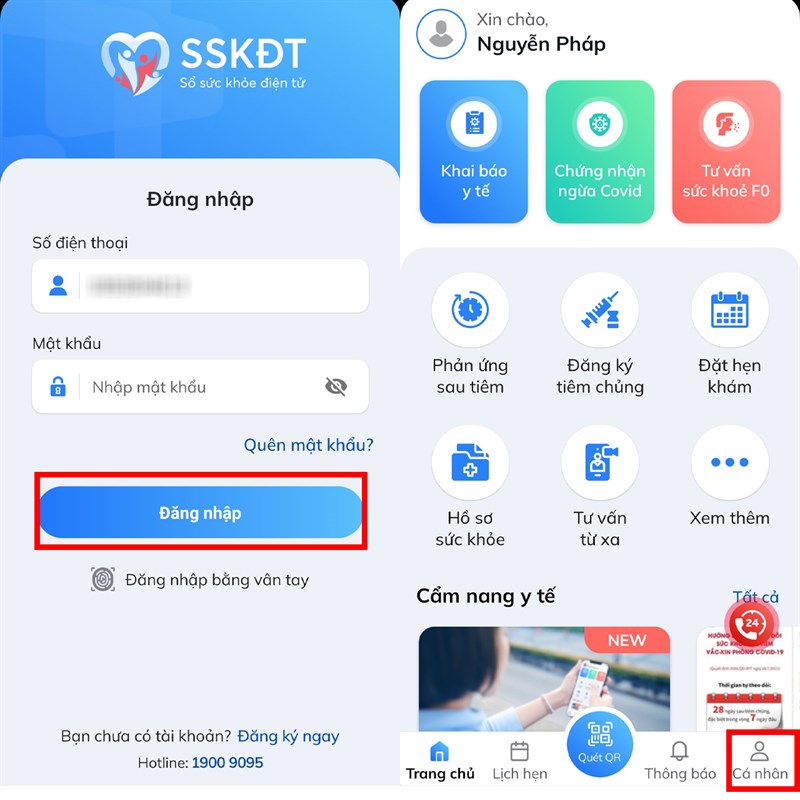 Đổi mật khẩu SSKĐT