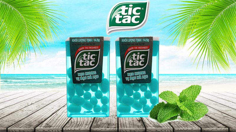 Kẹo hương bạc hà lục Tic Tac hộp 14.5g