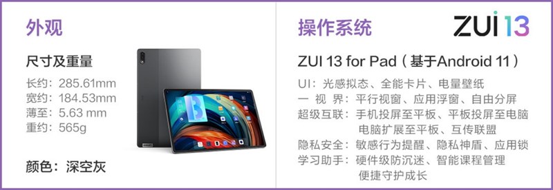Lenovo Xiaoxin Pad Pro 12.6 chạy Android 11 với giao diện Lenovo ZUI 13 for Pad