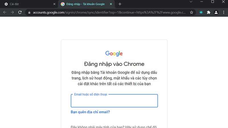 Cách mở tab đang xem từ Chrome PC trên điện thoại