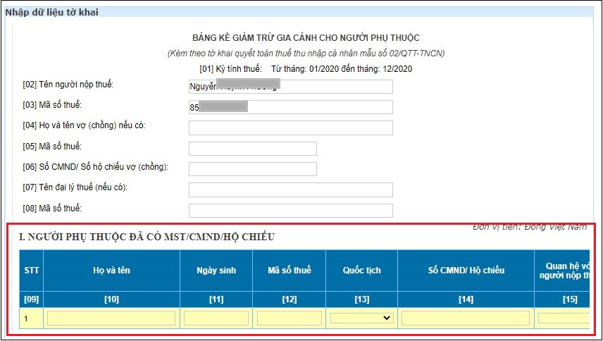 Tiến hành kê khai những người đã đăng ký, bao gồm người đã có CMND/CCCD/Hộ chiếu Tiến hành kê khai những người đã đăng ký, bao gồm người đã có CMND/CCCD/Hộ chiếu