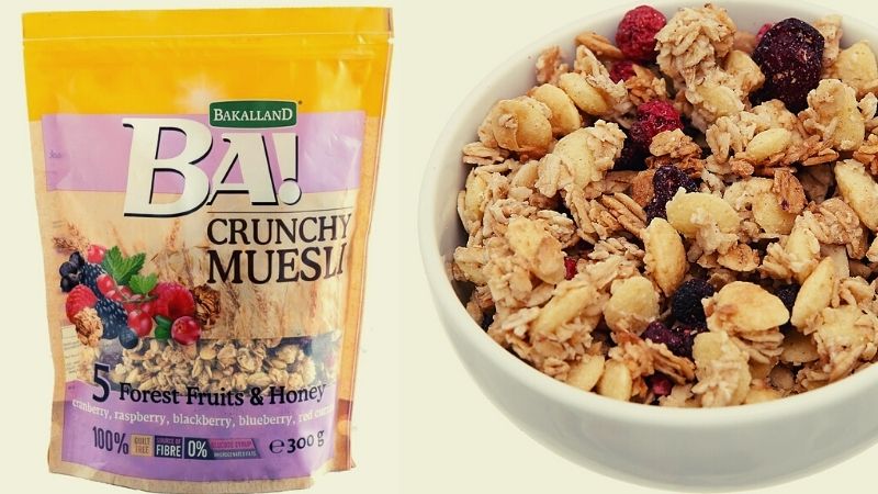 Ngũ cốc Bakalland Muesli 5 loại trái cây rừng và mật ong