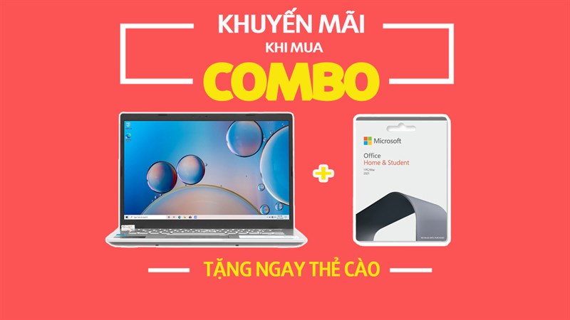 Mua combo laptop với Office 2021, nhận ngay thẻ cào trị giá 200K