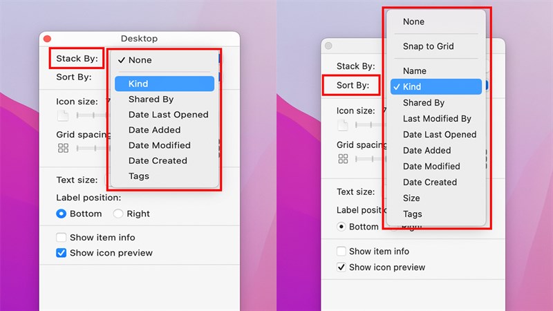 Cách sắp xếp Desktop trên macOS_bước 2