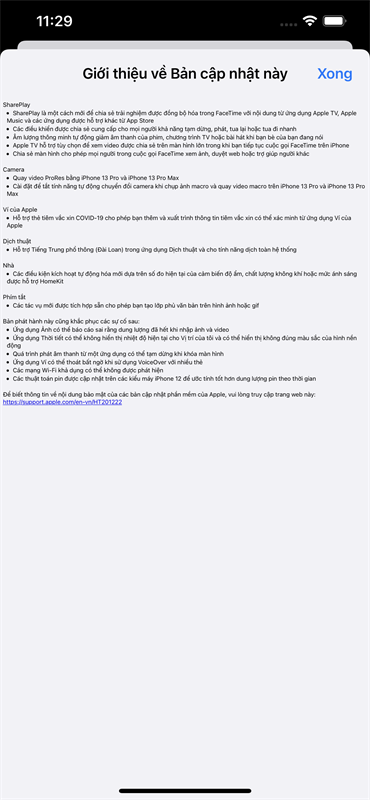 iPhone 12 Pro Max cập nhật iOS 15.1