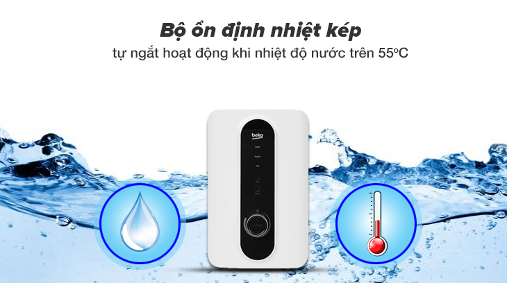 Công nghệ chống bỏng trên máy nước nóng trực tiếp Beko 4500W BWI45S2D-213