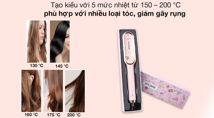 Lược chải tóc đa năng K.SKIN KD380 Hồng giúp bạn tạo ra nhiều kiểu tóc đẹp.