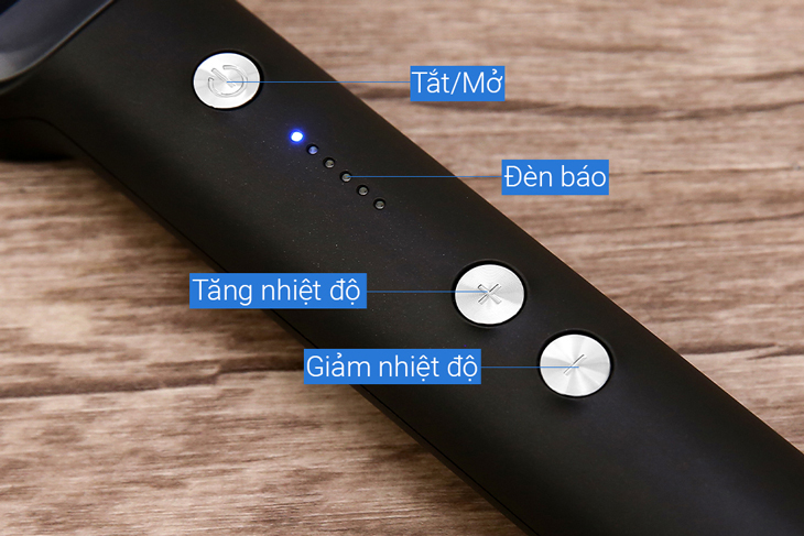 Dùng lược điện có tốt không? Kinh nghiệm mua lược điện bạn cần bỏ túi > Lược chải tóc đa năng K.SKIN KD380 Đen có nút điều chỉnh nhiệt cho bạn dễ dàng sử dụng.
