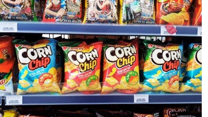 Bánh Corn Chip được yêu thích trên thị trường Bánh Corn Chip được yêu thích trên thị trường