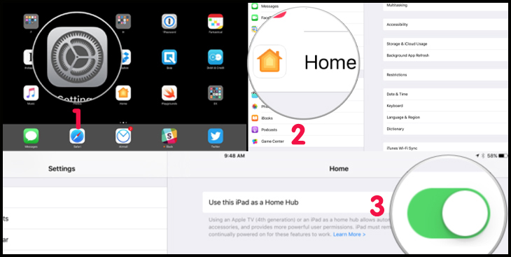Sử dụng iPad làm Apple Home Hub