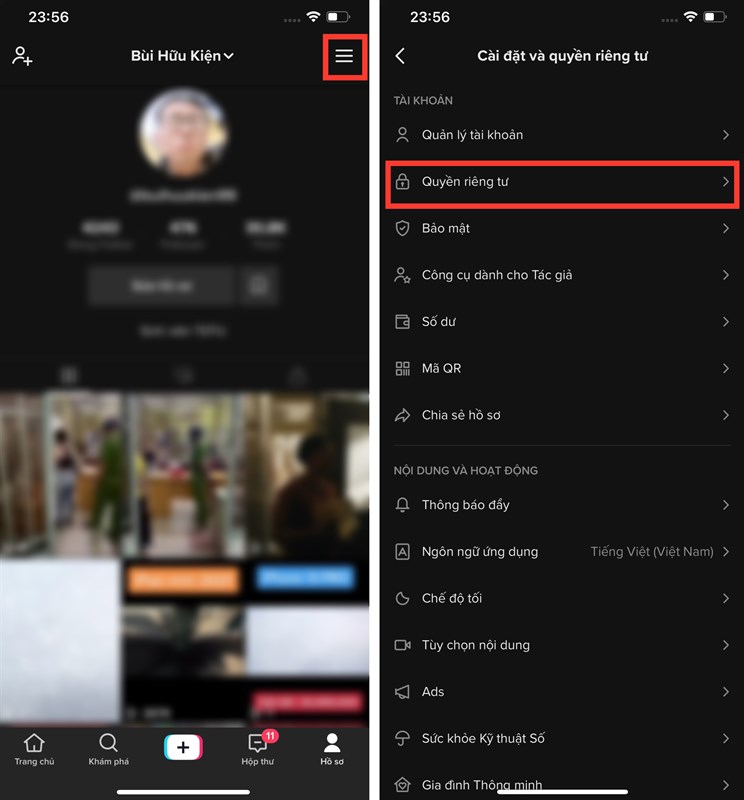 Cách xem lại bình luận trên TikTok
