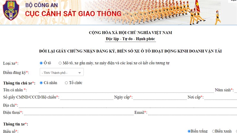 Cách đăng ký đổi biển số vàng