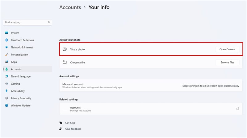 cách thay đổi hình đại diện trên máy tính trong Windows 11