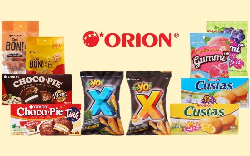 TaYo và các sản phẩm khác thuộc tập đoàn Orion Hàn Quốc