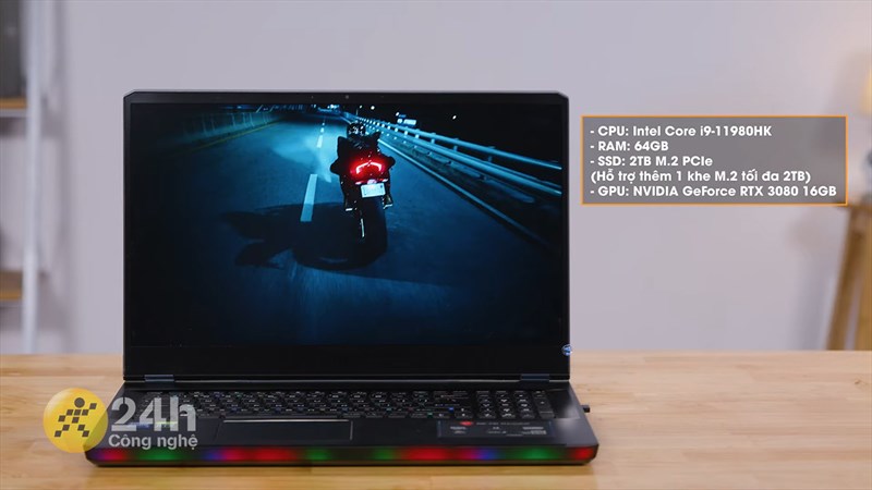 MSI GE76 Raider cấu hình mạnh mẽ với card rời RTX 3080. MSI GE76 Raider cấu hình mạnh mẽ với card rời RTX 3080.