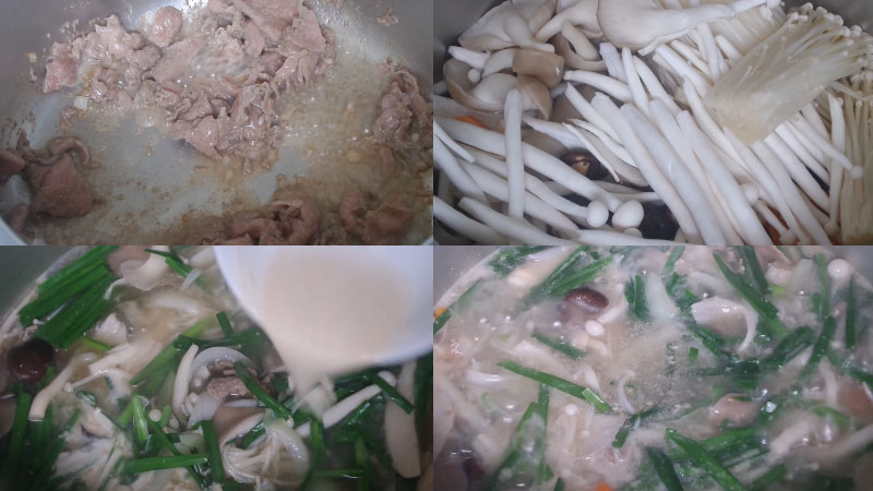 Nấu canh nấm