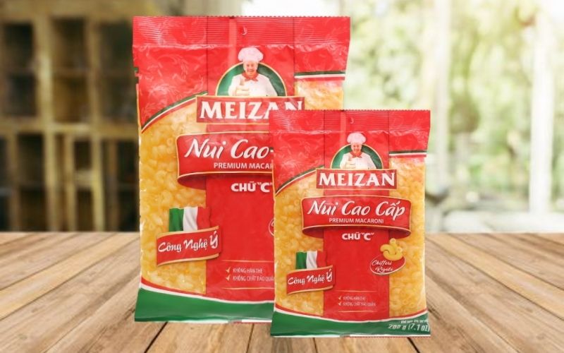 Nui cao cấp chữ C Meizan gói 200g và 400g