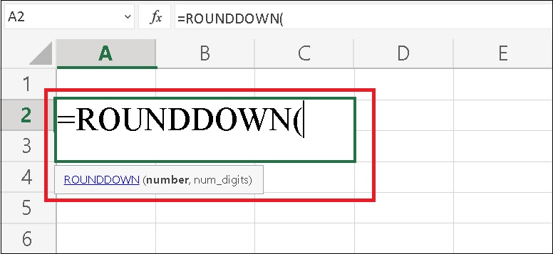 Cách dùng hàm ROUNDDOWN trong Excel cơ bản, dễ hiểu > Công thức hàm ROUNDDOWN