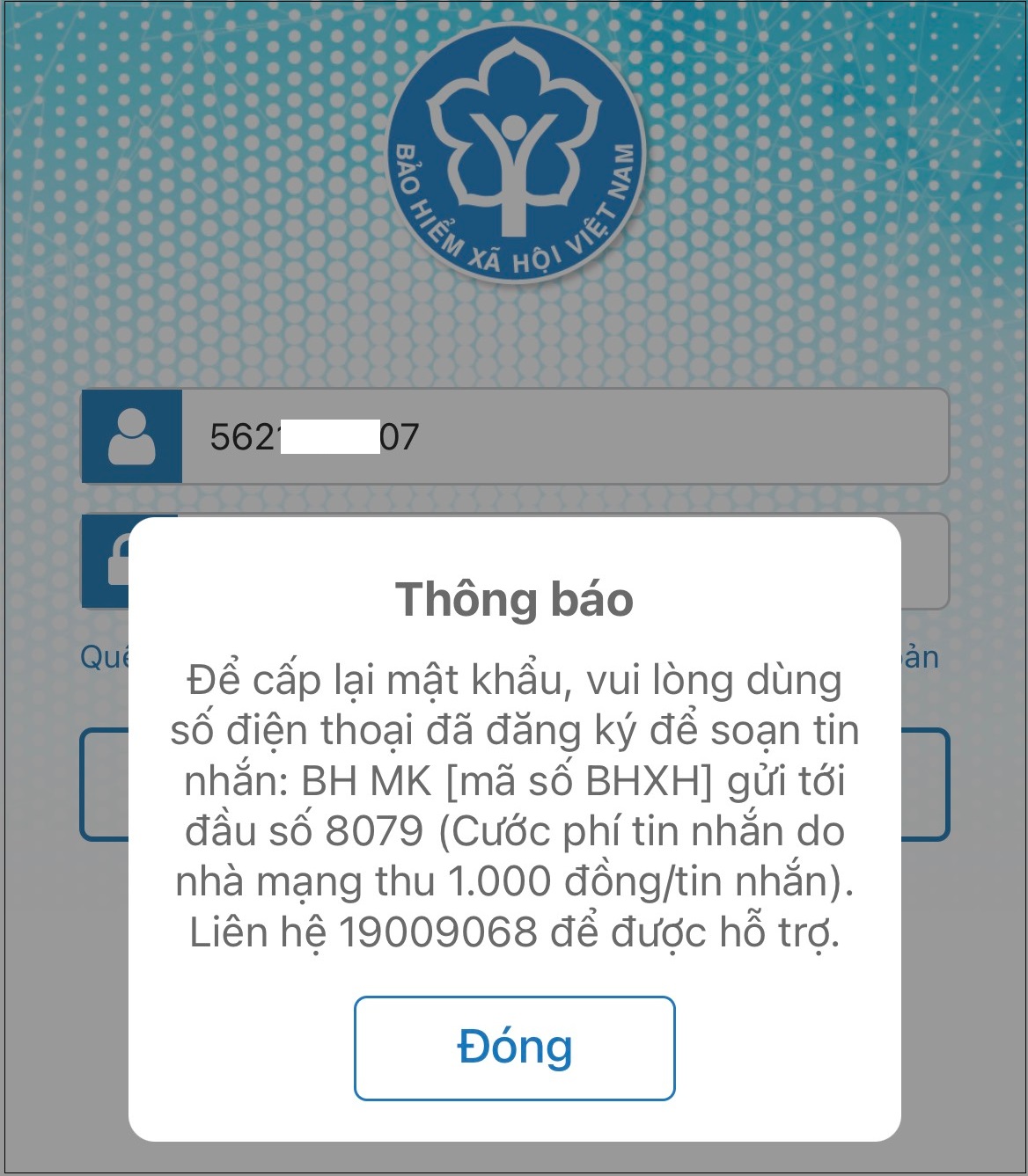 Bạn hãy soạn tin nhắn theo cú pháp: BH MK [Mã số BHXH] gửi đến 8079
