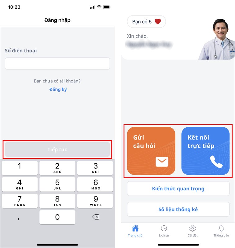 Cách tư vấn trực tuyến với bác sĩ